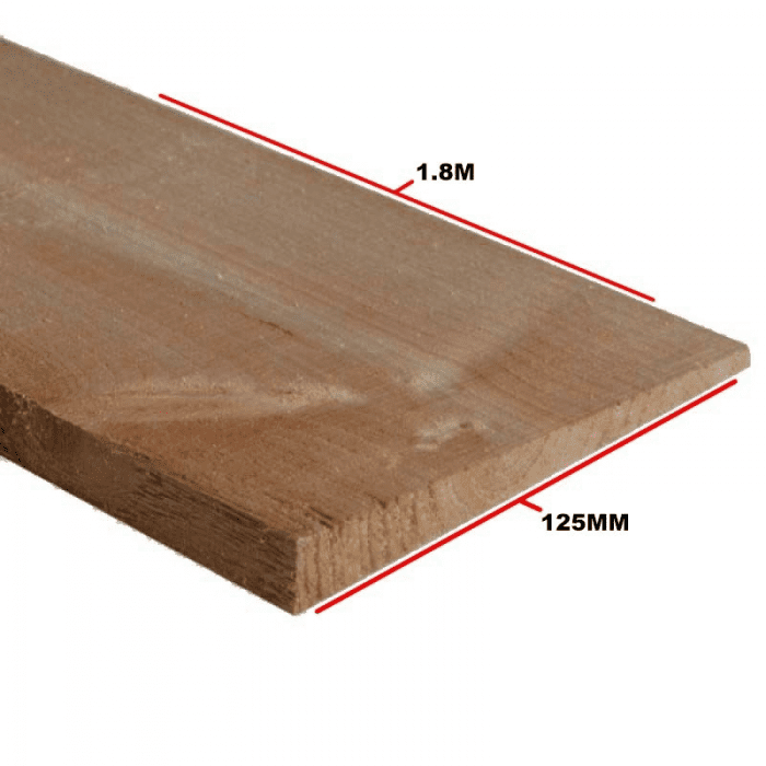 TREATED FEATHEREDGE BOARD BROWN 1 8